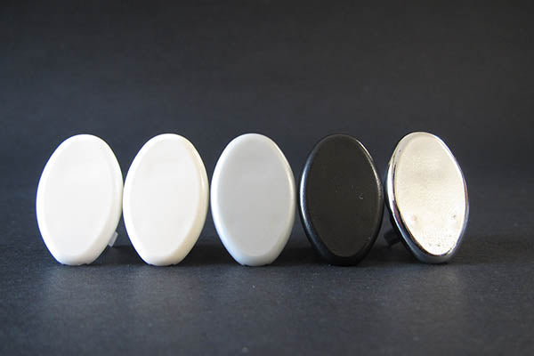 ROLLER BLIND BOTTOM RAIL END CAPS OVAL SHAPE